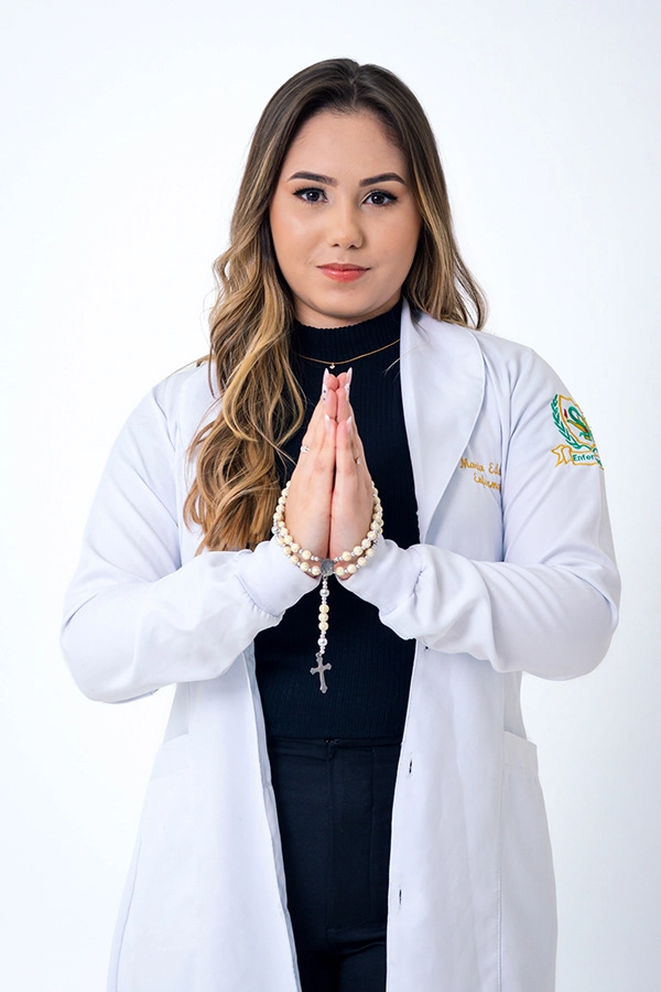 Momento da colação de grau, Maria Eduarda, Enfermagem, Unifan, Goiânia