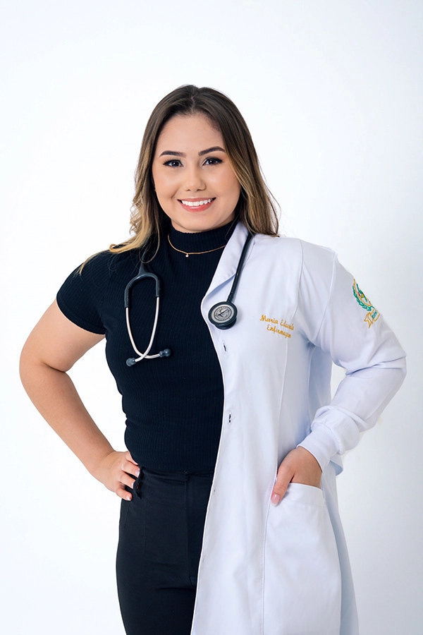 Momento da colação de grau, Maria Eduarda, Enfermagem, Unifan, Goiânia